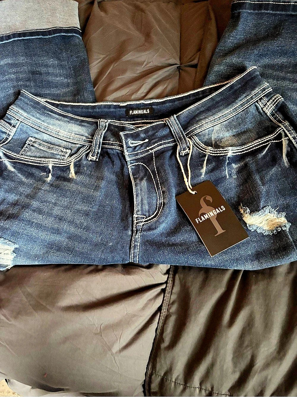 RAM&?ASS Distressed Skinny Jeans in Blue NWT